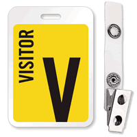 ID Reusable Name Badge - Visitor