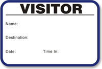 Time Expiring Small 1-Day Voiding Visitor Pass