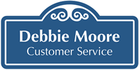 Swirl Custom Engraved Name Badge