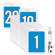 Number 1-20 Reusable ID Name Badges