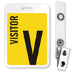 ID Reusable Name Badge - Visitor 