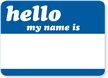 Hello My Name Is Label