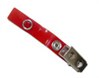 Vinyl with Metal Bulldog Clip - Red