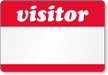 Visitor Label in Roll of 250