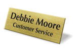 Metal brass name badges are the favorite of our military.