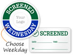 Screened Visitor Stickers & Badges