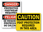 Foot Protection Signs