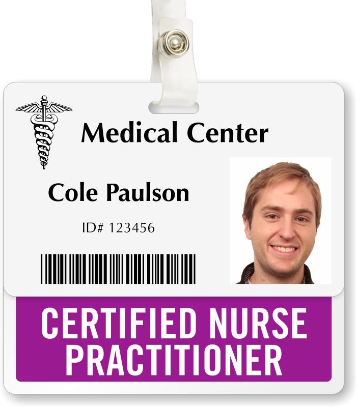 5 RN Rainbow Horizontal Badge Buddies - Hospital ID Card