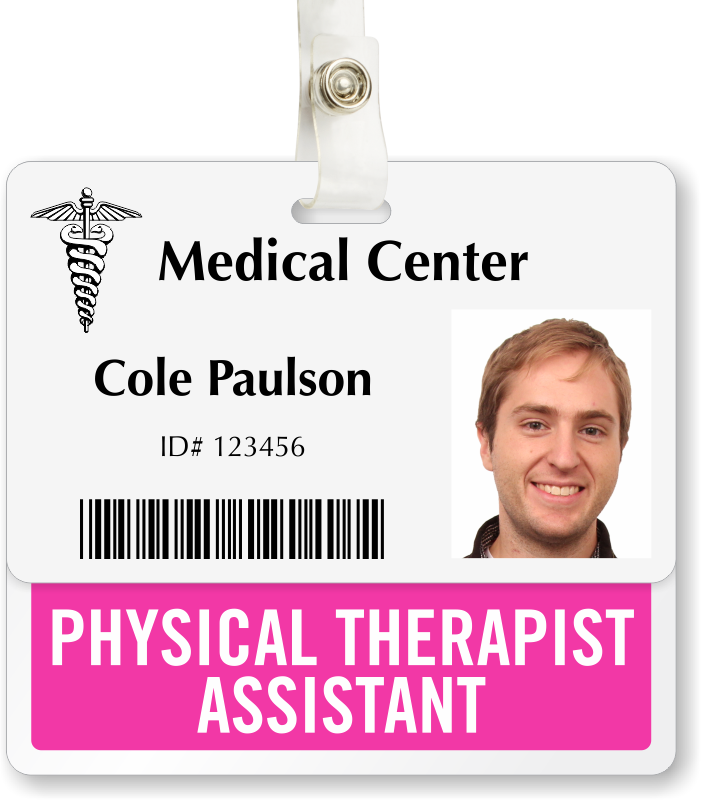 Physical Therapist Assistant Horizontal ID Card Badge Buddy Signs