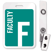 Faculty Reusable ID Name Badge