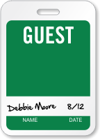 Guests Id Name Badge With Signature