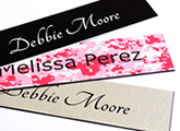 Engraved nameplates come in a large variety of colors.